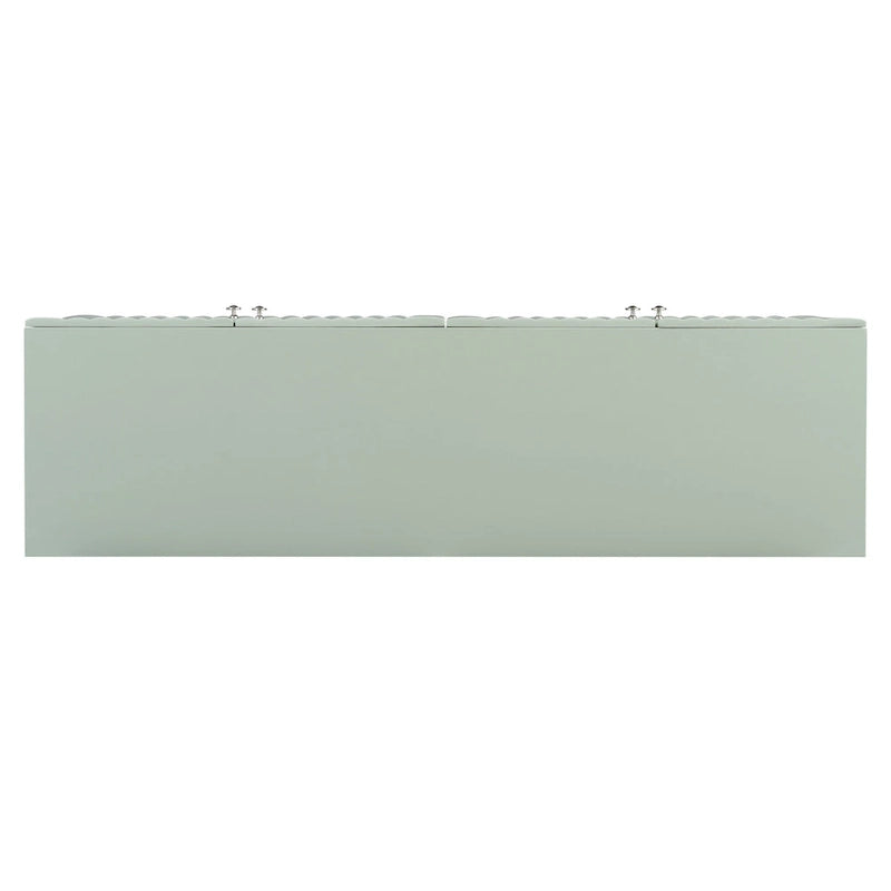 Elegant Four-Door Sideboard with Wavy Pattern Doors
