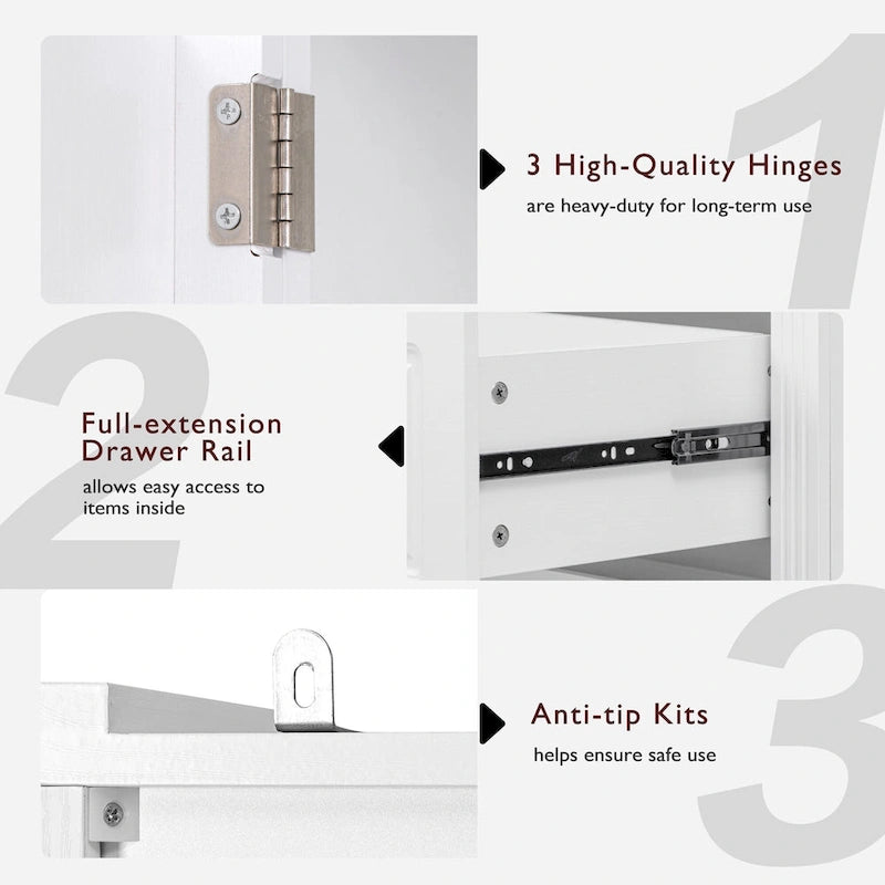 71 Tall Kitchen Pantry Cabinet, Freestanding Cupboard Storage Cabinet with 2 Drawers, Kitchen Hutch Cabinet
