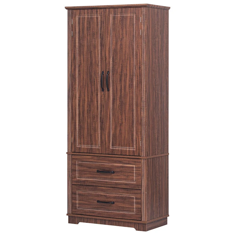 71 Tall Kitchen Pantry Cabinet, Freestanding Cupboard Storage Cabinet with 2 Drawers, Kitchen Hutch Cabinet