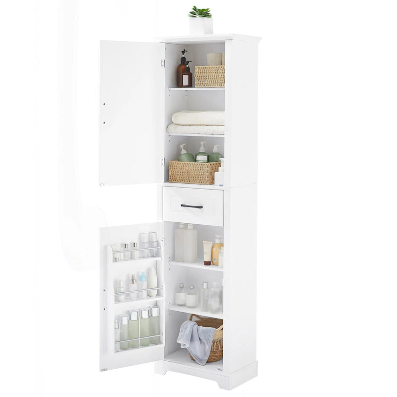 Versatile Freestanding Bathroom Cabinet with Adjustable Shelves and Multiple Storage Options