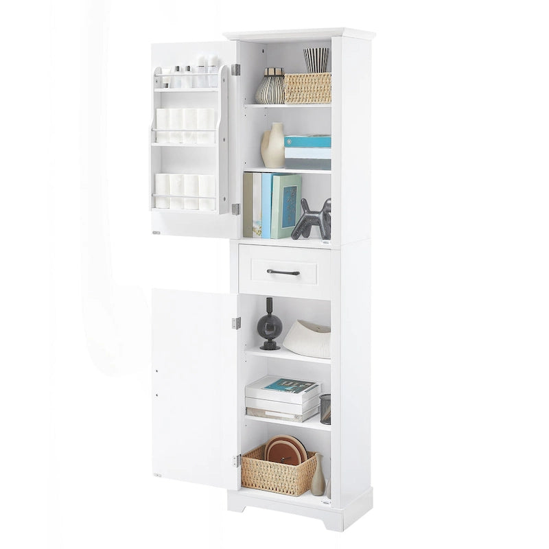 Versatile Freestanding Bathroom Cabinet with Adjustable Shelves and Multiple Storage Options