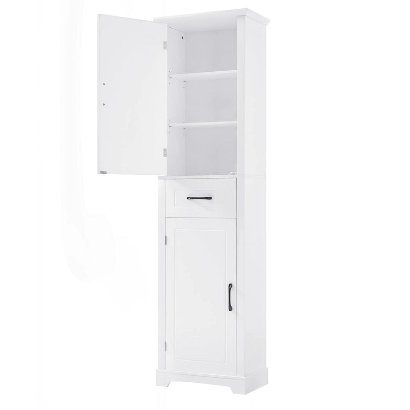 Versatile Freestanding Bathroom Cabinet with Adjustable Shelves and Multiple Storage Options