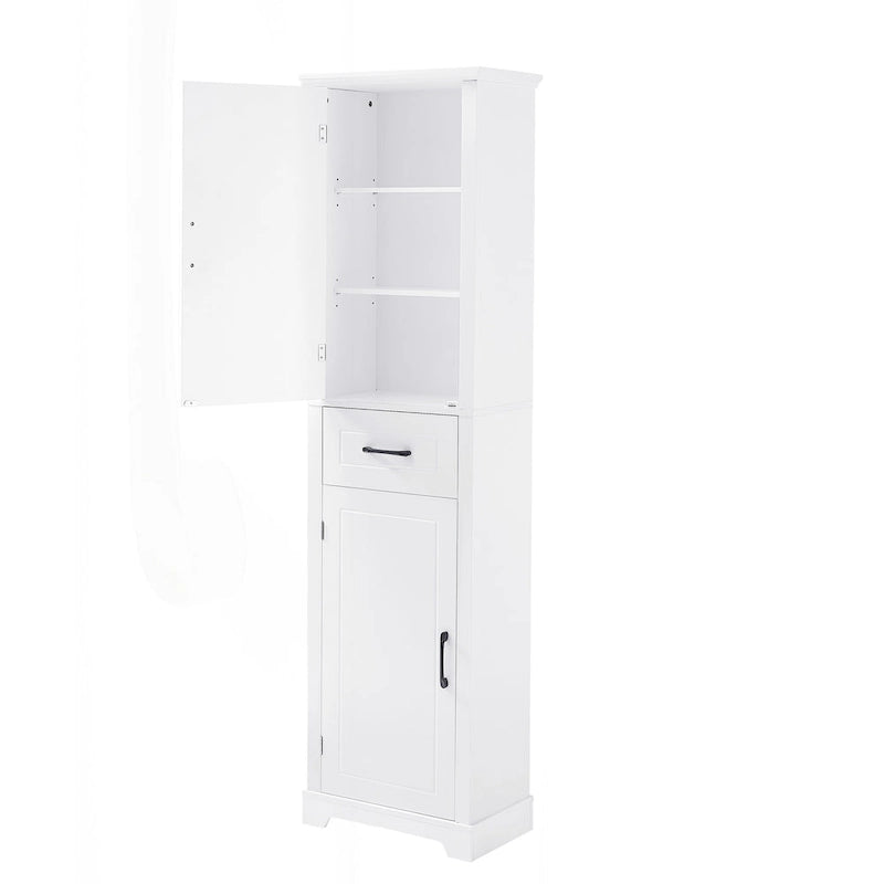 Versatile Freestanding Bathroom Cabinet with Adjustable Shelves and Multiple Storage Options