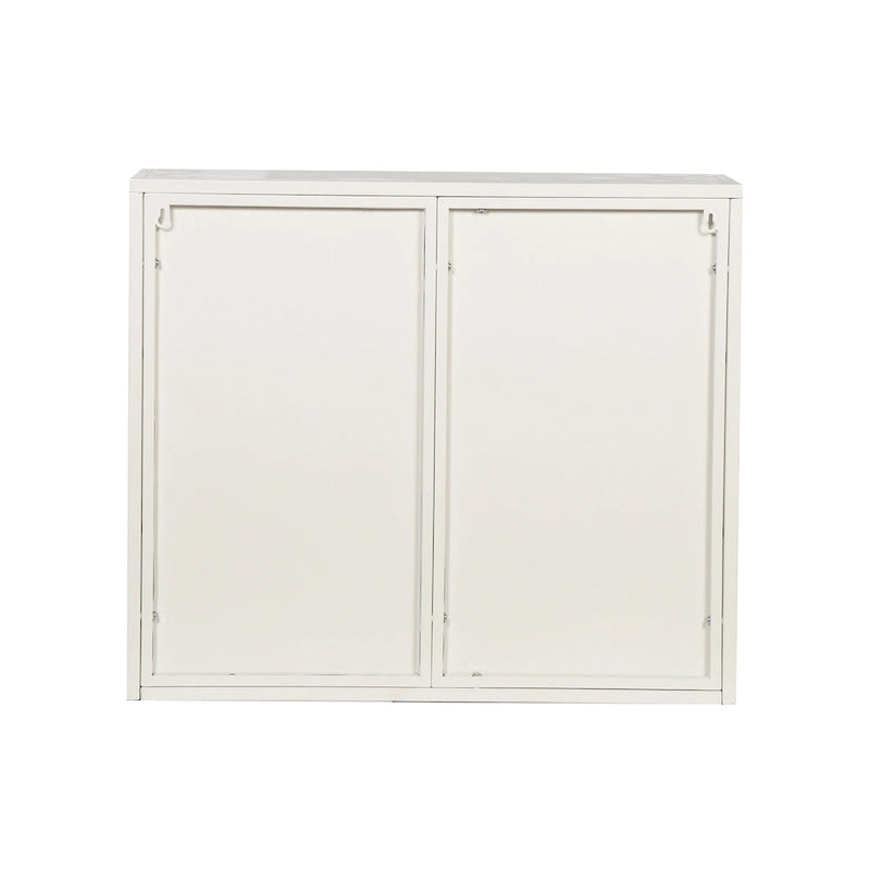 Modern Wall Cabinet with Glass Doors and Storage Shelves for Entryway, Living Room, Bathroom