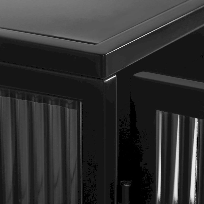 Modern Wall Cabinet with Glass Doors and Storage Shelves for Entryway, Living Room, Bathroom