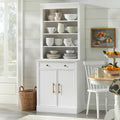 2-Piece Buffet Hutch Set - Modern Farmhouse
