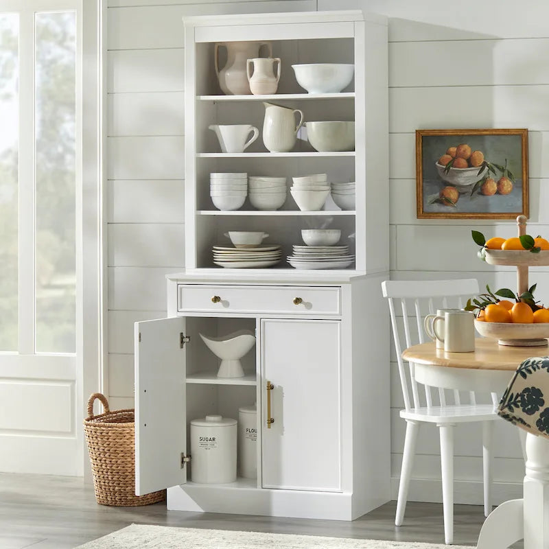 2-Piece Buffet Hutch Set - Modern Farmhouse