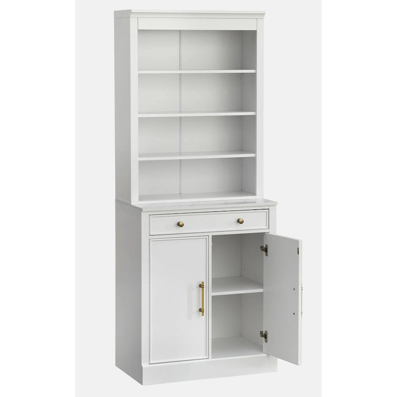2-Piece Buffet Hutch Set - Modern Farmhouse