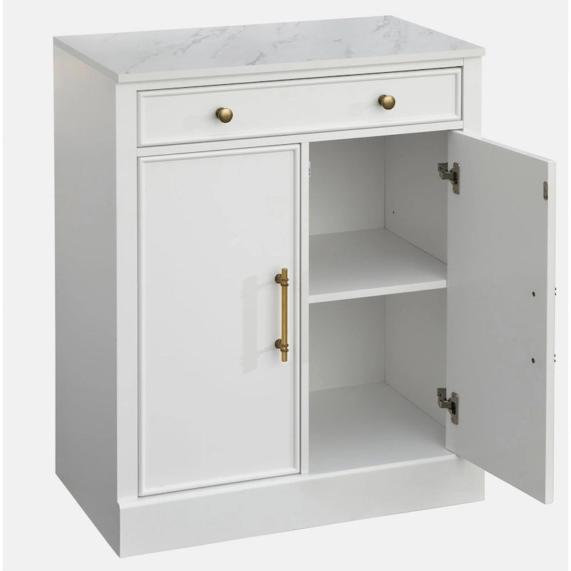 2-Piece Buffet Hutch Set - Modern Farmhouse