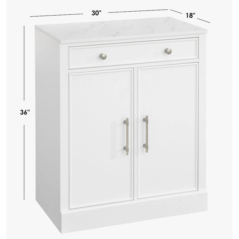2-Piece Buffet Hutch Set - Modern Farmhouse