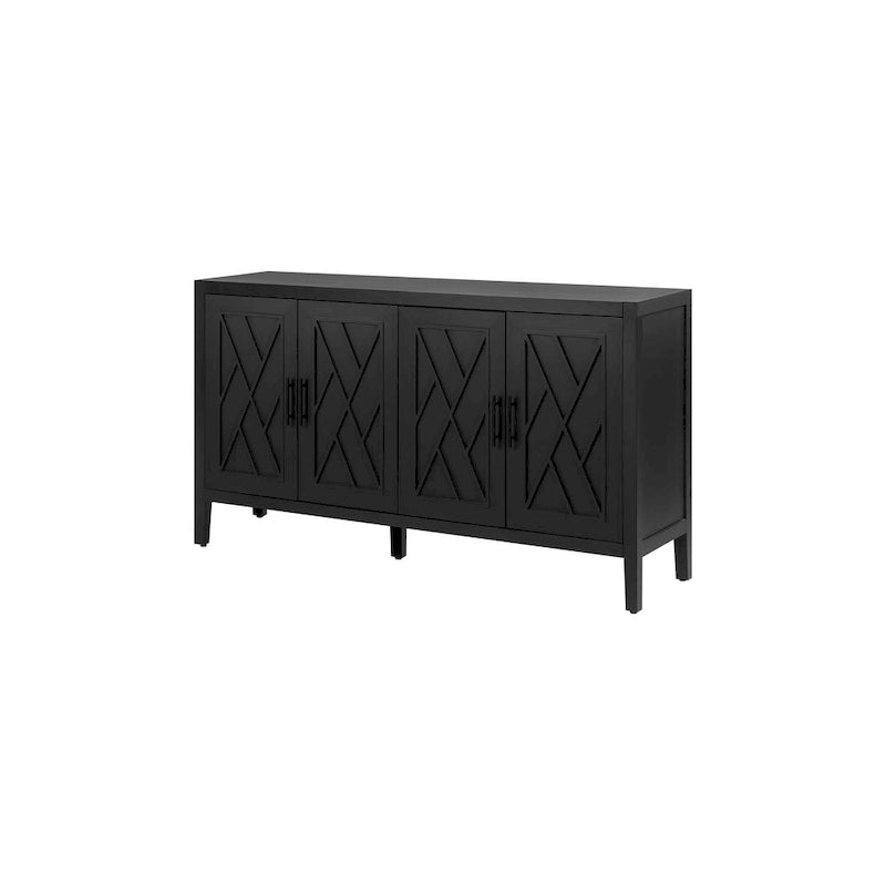 4 Door Wooden Sideboard Cabinet