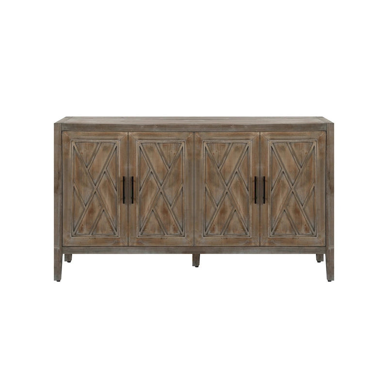 4 Door Wooden Sideboard Cabinet