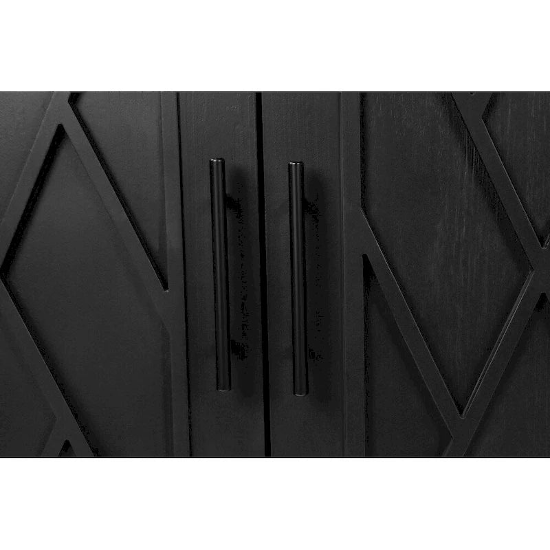 4 Door Wooden Sideboard Cabinet