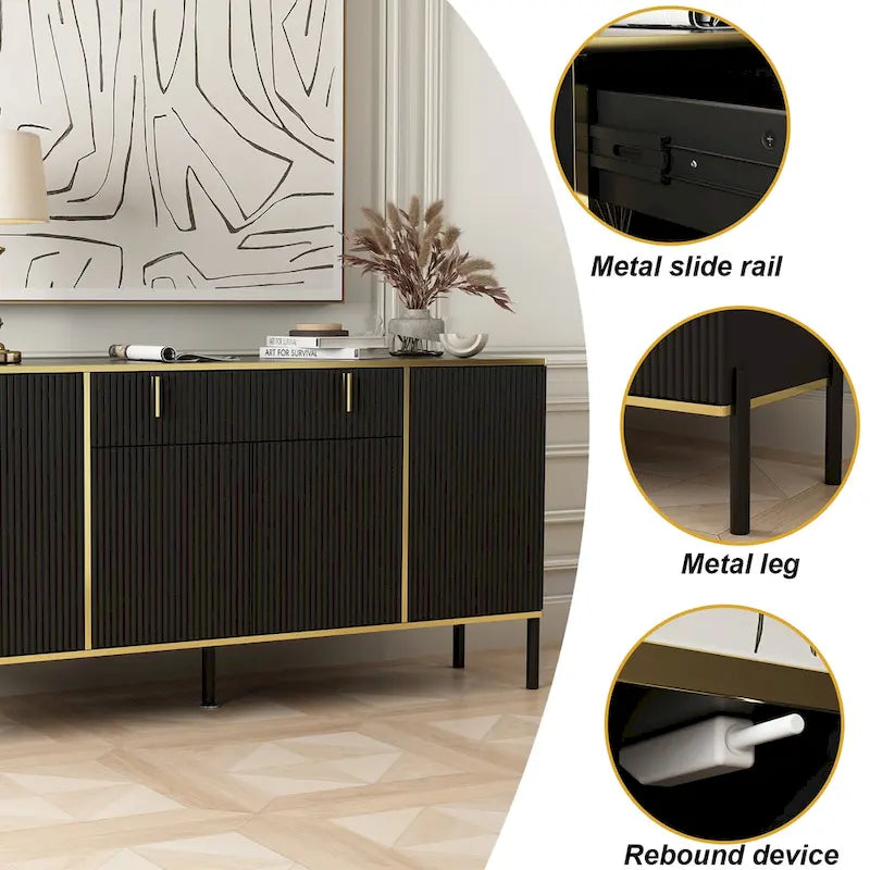 Kitchen Sideboard Accent Storage Cabinet