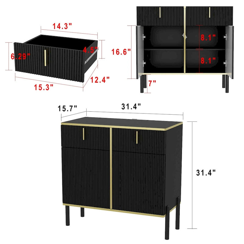 Kitchen Sideboard Accent Storage Cabinet