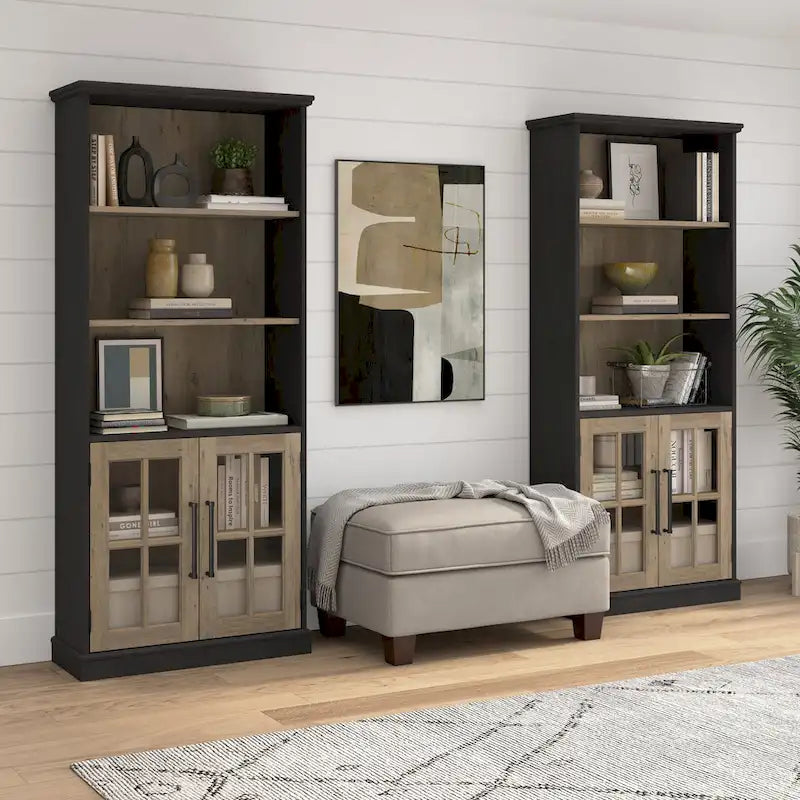 32" Storage Cabinet with Glass Doors
