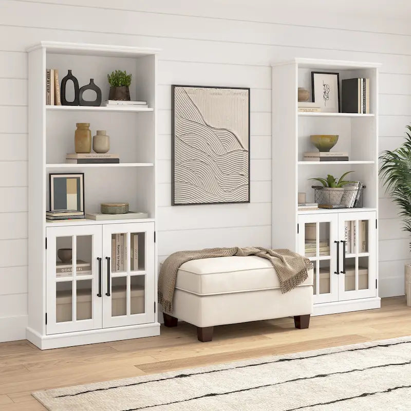 32" Storage Cabinet with Glass Doors