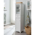 Tall Bathroom Storage Cabinet - Linen Tower, White
