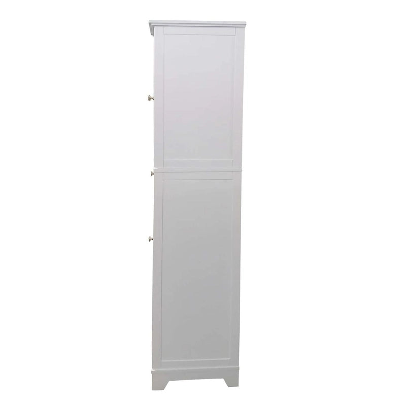 Tall Bathroom Storage Cabinet - Linen Tower, White
