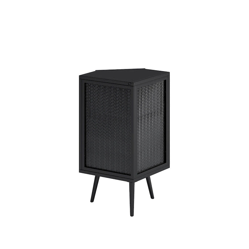 31.5 in. H Metal Floor Corner Cabinet with Adjustable Shelf