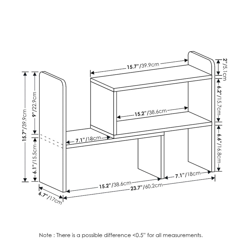 Classic Desk Top Organizer Bookshelf