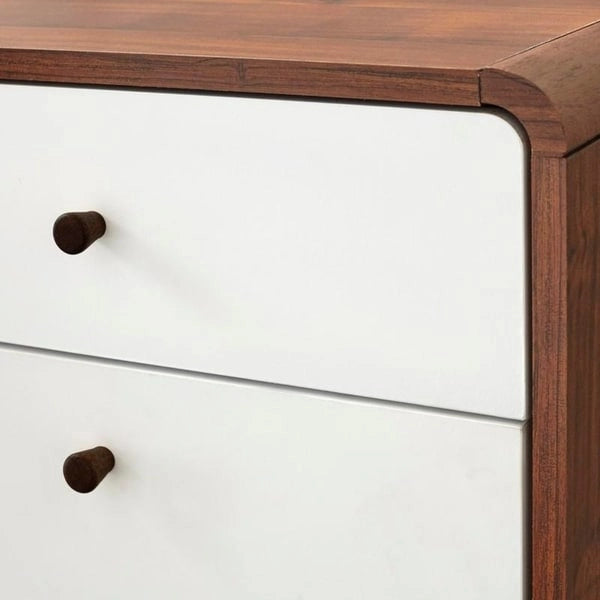2-Drawer File Cabinet - Mid-Century Modern Style