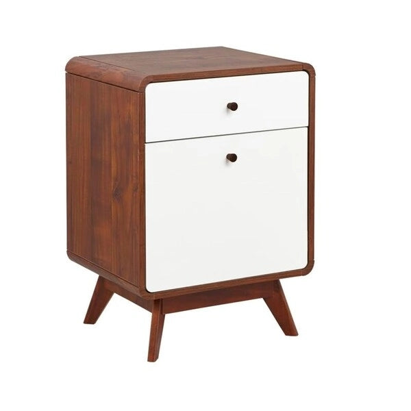 2-Drawer File Cabinet - Mid-Century Modern Style