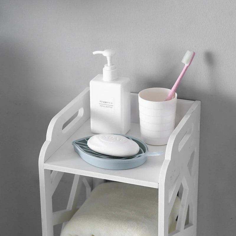3-tier Bathroom Floor Cabinet Free-Standing Side Storage Organizer