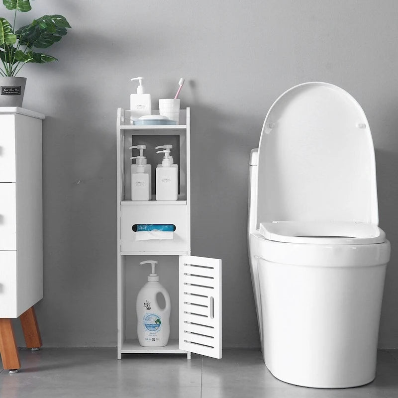 3-tier Bathroom Floor Cabinet Free-Standing Side Storage Organizer