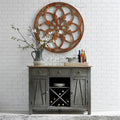 Gray and Sandstone Server with Wine Storage