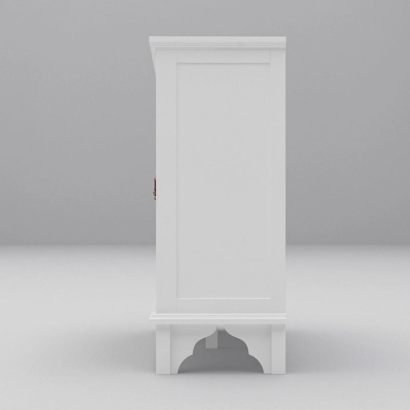 Wooden Carved Bathroom Cabinet Accent Cabinet Sideboard Acrylic Glass