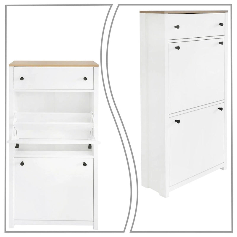 Modern Minimalist Design Wooden Shoe Storage Cabinet