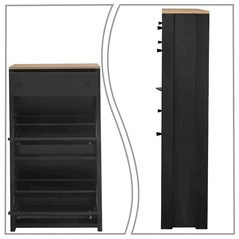 Modern Minimalist Design Wooden Shoe Storage Cabinet