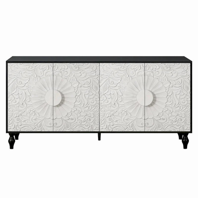 62.99" Modern Sideboard Storage Cabinet with 4 Doors