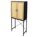 59 High Elegant Cabinet With 2 Rattan Doors
