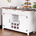 Wine Bar Cabinet, Sideboard with 3 Drawers and Cup Rack