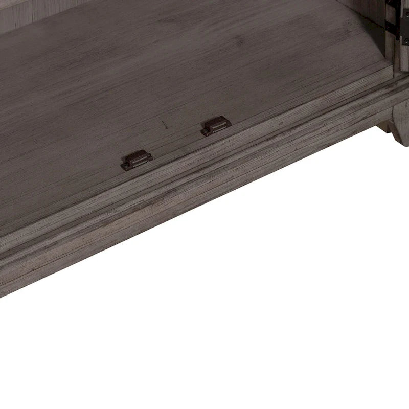 Breakfront Server in Distressed White or Grey