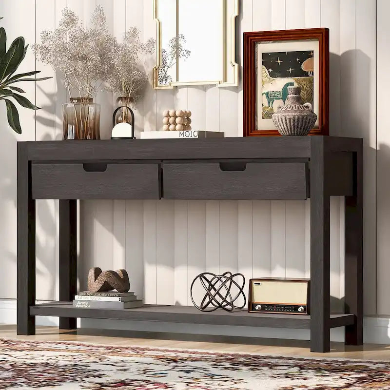 Console Table Entryway Table for Hallway Living Room with 2 Drawers and 1 Shelf