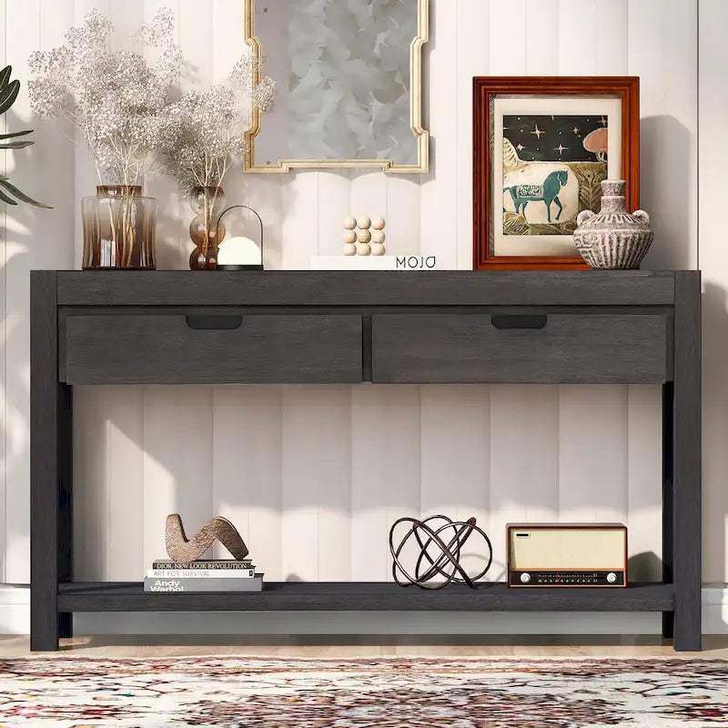 Console Table Entryway Table for Hallway Living Room with 2 Drawers and 1 Shelf