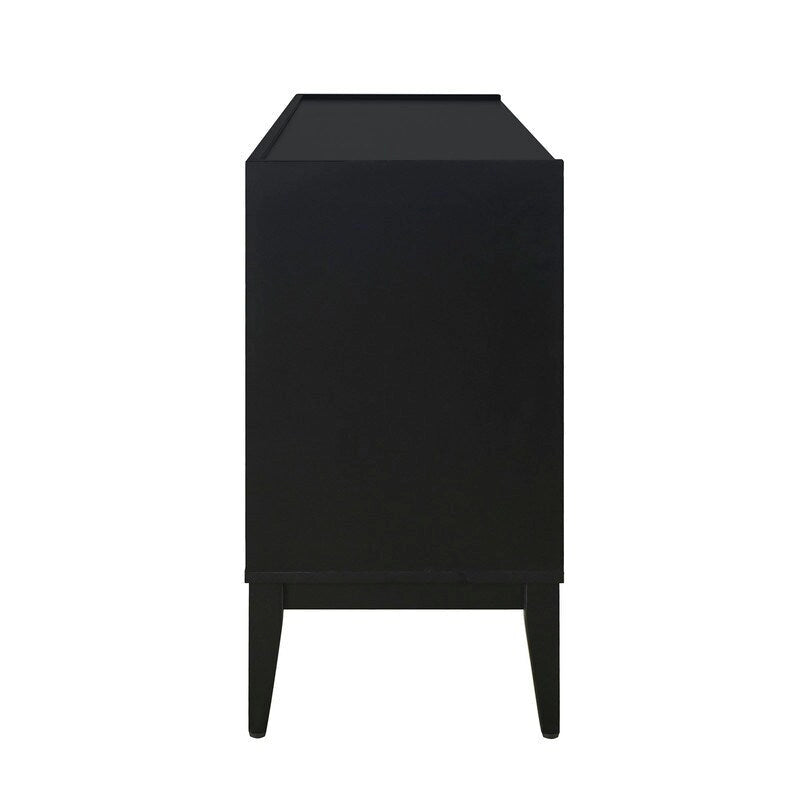 Storage Cabinet Sideboard Wooden Cabinet with 4 Doors for Hallway, Entryway, Living Room, Bedroom, Adjustable Shelf