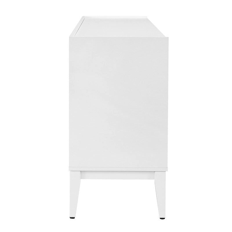 Storage Cabinet Sideboard Wooden Cabinet with 4 Doors for Hallway, Entryway, Living Room, Bedroom, Adjustable Shelf