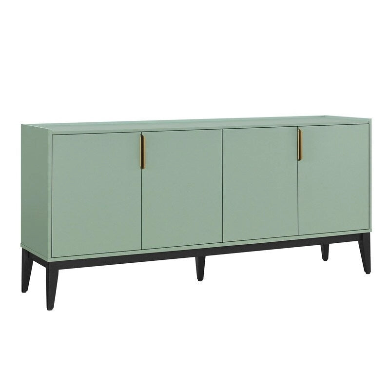 Storage Cabinet Sideboard Wooden Cabinet with 4 Doors for Hallway, Entryway, Living Room, Bedroom, Adjustable Shelf