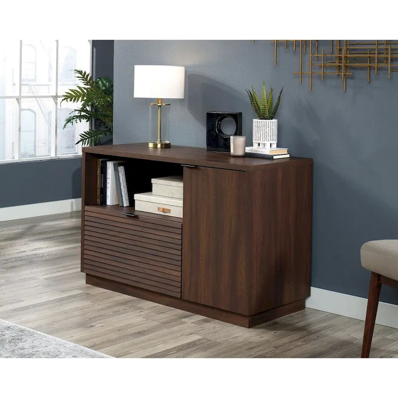 Small Credenza with File Drawer and Adjustable Shelf