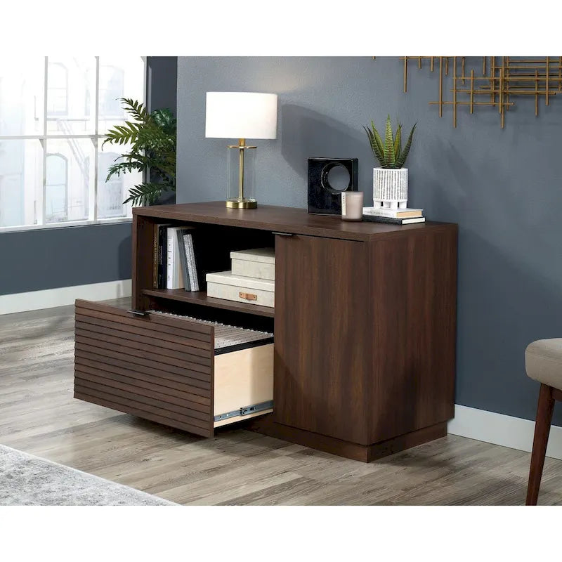 Small Credenza with File Drawer and Adjustable Shelf