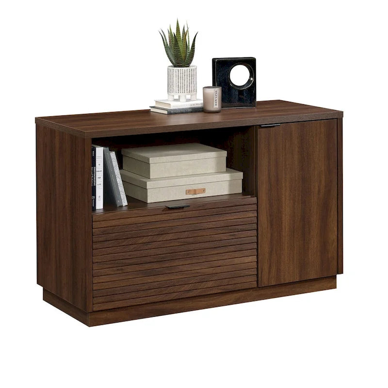 Small Credenza with File Drawer and Adjustable Shelf