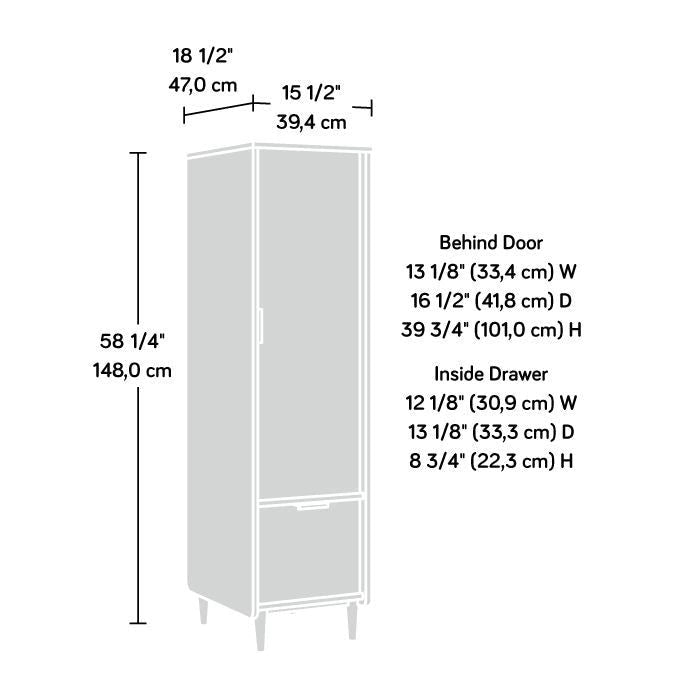 Vertical Storage Cabinet with File Drawer