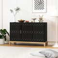 3-Door Sideboard Buffet Cabinet - Black and Gold