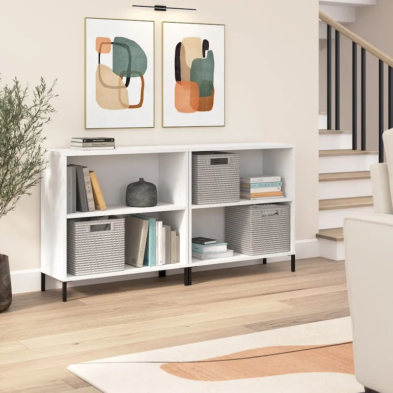 2 Shelf Bookcase Storage Organizer