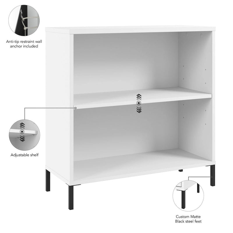 2 Shelf Bookcase Storage Organizer