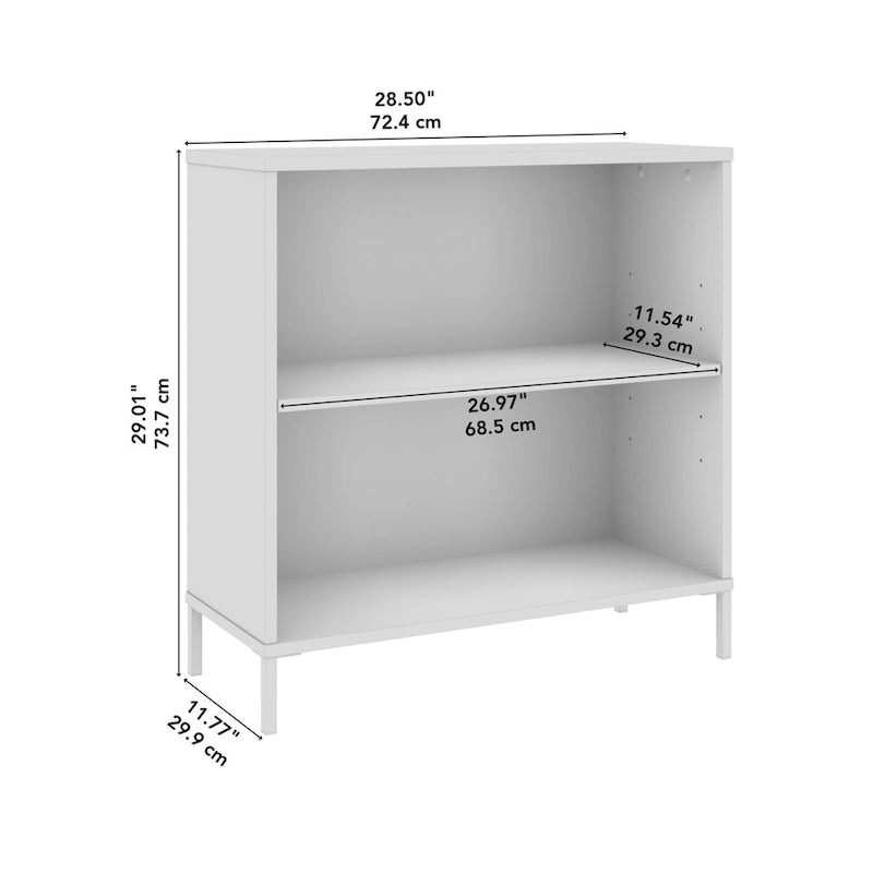2 Shelf Bookcase Storage Organizer